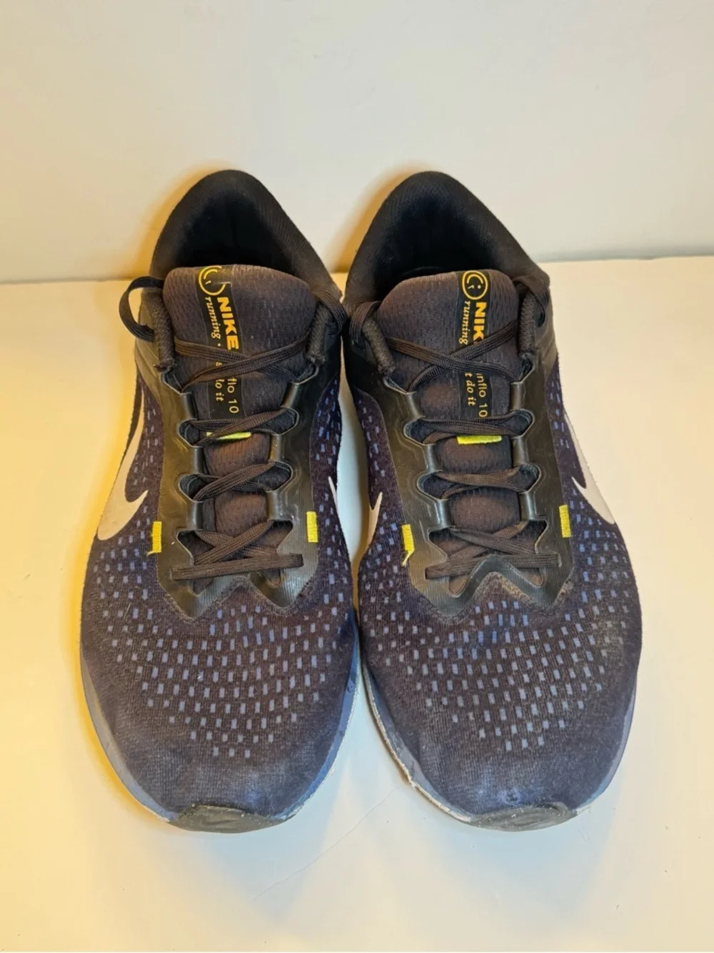 Nike Navy and White Men's Running Sneakers